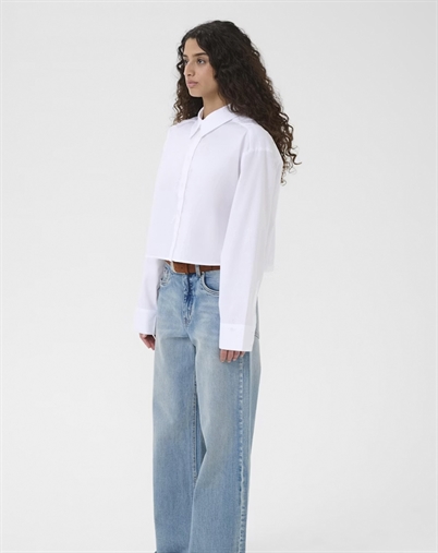 Gestuz - GZYork Short Skjorte - Bright White